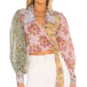 Free People Lucky Penny Wrap Top